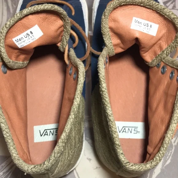 Vans Brand Sk8 Hi Vault Sz 8 Suede & Jacquard Hash Vault Tennis Shoes Never Used